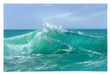 vagues avec écume,  tableau