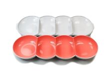 Bol de service Allegra perle blanc saumon plat de service