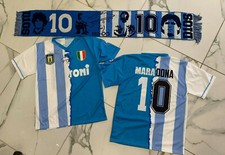 Maillot Célébration Maradona Argentine Et Naples Ensemble Buitoni + Écharpe
