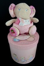 V7. DOUDOU PELUCHE CHICCO ELEPHANT ROSE 16cm poche miroir - NEUF DANS SA BOITE