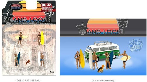Hang loose surfing figure set - loose,