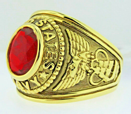 Marine rouge bague zircone - marine,