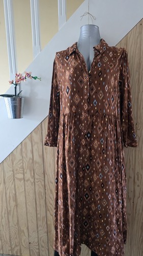 Robe chemise longue bleu - robe,