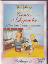 CONTES ET LEGENDES LES 3 PETITS COCHONS   WALT DISNEY   DVD EN PARFAIT ETAT