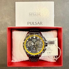 Montre Seiko Pulsar Chronograph NPSA59C Overseas Model en acier inoxydable