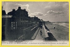 CPA France SAINT AUBIN sur MER (Calvados) CLAIR de LUNE au PONT PASTEUR Plage
