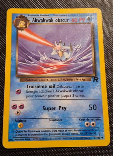 Carte pokemon akwakwak obscur - carte,