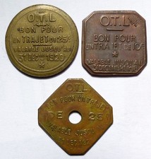 Lot 3 Jetons O.T.L. La