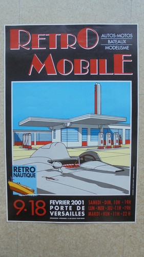 Affiche salon retromobile - salon, 2001