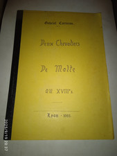 Gabriel CARTERON. Deux Chevaliers de Malte au XVIIIe siècle. 1985. Dédicace.