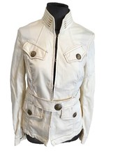 Très Belle Veste Coton Écru Jeans Paul Gaultier 38 Authentique 