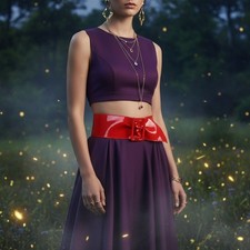 Nouvelle Ceinture Large En Cuir Verni Rouge Pour Femme Avec Boucles Grandes S M