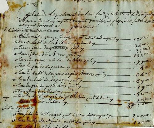 1792 acte ancien inventaire - 1792,
