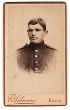 Photo Carl Lehmann, Bitsch / Lothringen, Portrait de Soldat en uniforme 