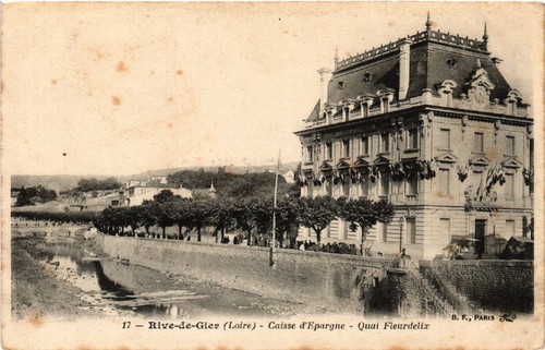 Cpa rive gier - -, caisse