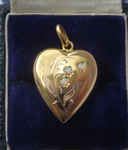 Pendentif art nouveau cœur - art,