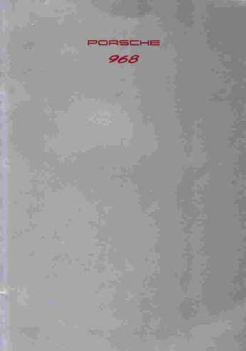 Brochure porsche 968 - brochure,