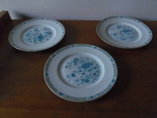 3 assiettes à dessert porcelaine de Limoges Haviland modèle "Nankin"