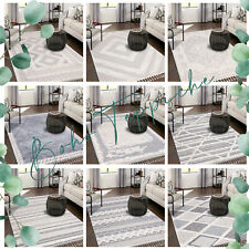 Tapis Salon Moderne Boho Style Avec Hochtief-Effekt Poil Ras Poils Longs