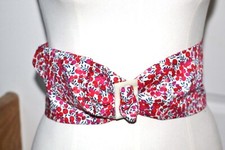 large ceinture CLEMENCE CABANES - TU - tissu fleuri liberty - 100 X 11 cm - neuf
