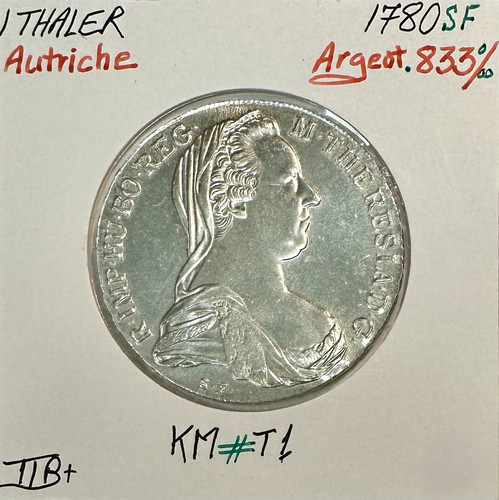 Autriche thaler 1780 - 1, s.f