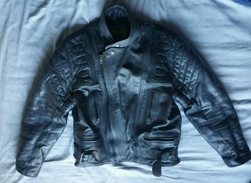 Blouson motard vintage - , noir