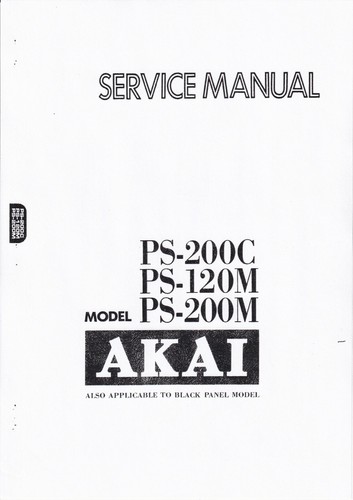 Service manual for akai - service,