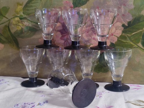 Anciens verres bistrot - anciens, pied