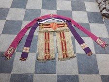 Lot Objets Liturgique Bannière De Procession 2 étoles Couronne Celtique