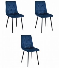 Fauteuil LIBRA - velours bleu