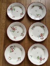 6 Assiettes Plates Décor STRASBOURG SARREGUEMINES U&C XIXè