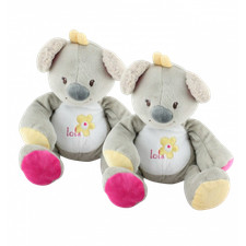 Doudou koala beige rose jaune