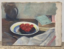 Huile sur toile : nature morte
