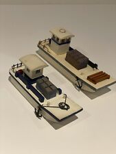 Maquette Bateau Péniche Bois Ancienne