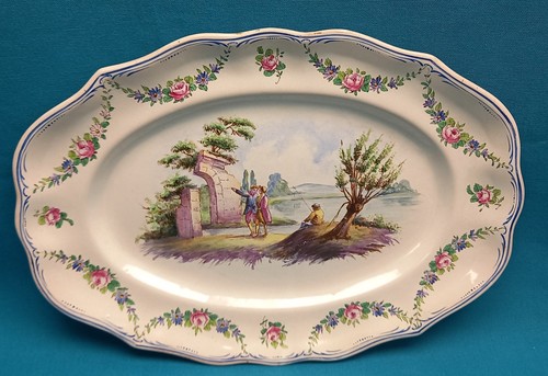 Ancien grand plat faience - ancien,