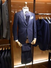 Hommes Bleu Marine Rayures