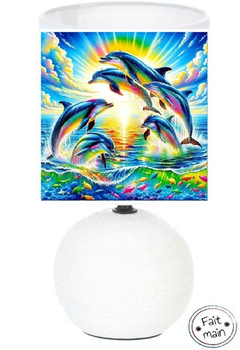 Lampe chevet dauphin - lampe, de