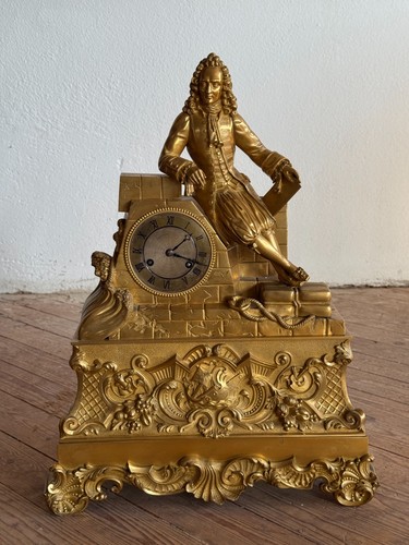 Belle pendule bronze doré - en,