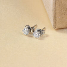 1 PAIRE PUCES STRASS 3,5mm BOUCLES D'OREILLES ACIER INOXYDABLE HYPOALLERGENIQUE