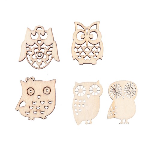 20pcs hibou bois morceau