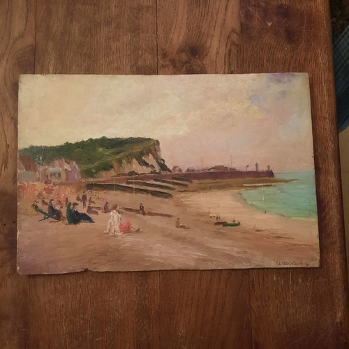 Tableau huile bois portrait - huile,