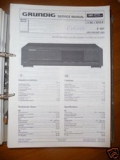 Service Manuelle Grundig T 101