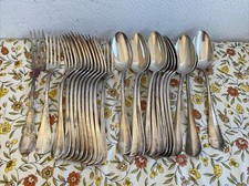 12 Fourchettes Et 12 Cuillères À Soupe Métal Blanc Argenté R M 84 Deco Table 