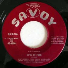Milt JACKSON 45 Opus de Funk / Opus Et Interlude Savoy Jazz / Bop VG Jf164