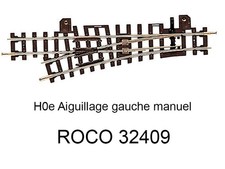 ROCO Aiguillage gauche 134.3 mm 15 degrés voie étroite HOe - ROCO 32409