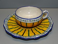 -TASSE ET SOUCOUPE CERAMIQUE ALFRED RENOLEAU AR.A COLLECTION VITRINE   D