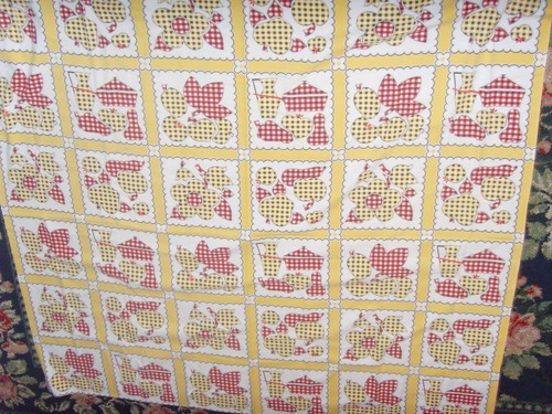 48x44 yellow gingham with - 48x44",