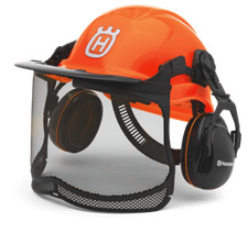 Casque forestier de sécurité Husqvarna original fonctionnel avec protection...