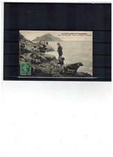 France carte postale ancienne. BRETAGNE. Val-André. "pêcheur à la lingouare".