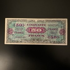? Billet 50 Francs – Trésor 1944 – Série 2 – N°30992591 – TTB- – Rare